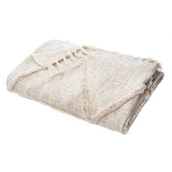 Bavlněný přehoz Shine 130x180 cm béžový boho do ložnice Atmosphera