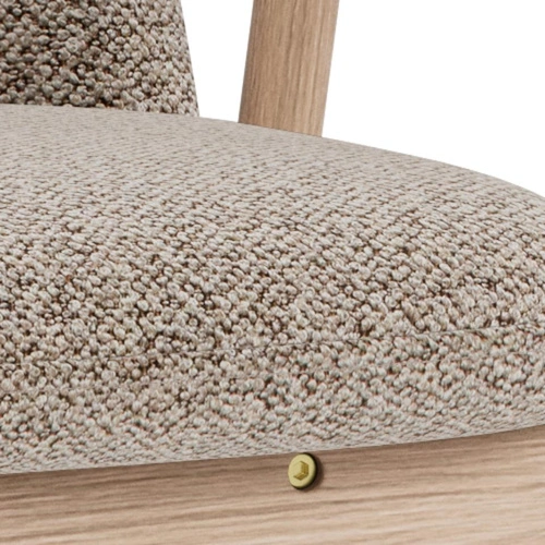 Židle Leo Actona béžová bouclé bělený dub jídelní židle