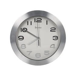 Nástěnné hodiny glamour Ago Intesi bílé chrom elegantní do obýváku nebo kanceláře 20 cm