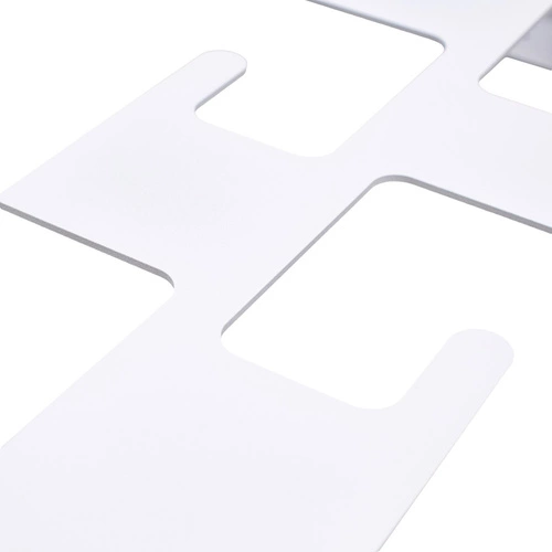 Moderní bílý kovový nástěnný věšák do předsíně Zip Intesi se čtyřmi háčky