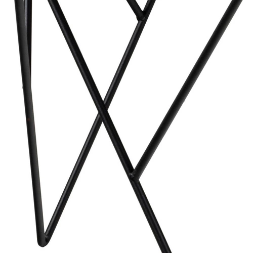 Konferenční stolek Halstow kulatý 80 cm skleněný černý loftový do obýváku Actona