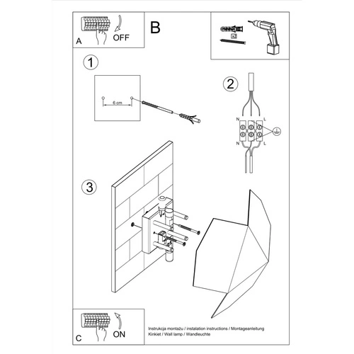 Moderní bílá nástěnná kovová lampa TRE Sollux do obýváku, ložnice nebo nad zrcadlo 30 cm