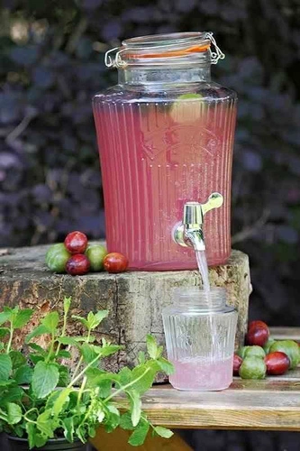 Skleněný nápojový dávkovač s kohoutkem 5l Vintage KILNER na limonádu a zahradní párty