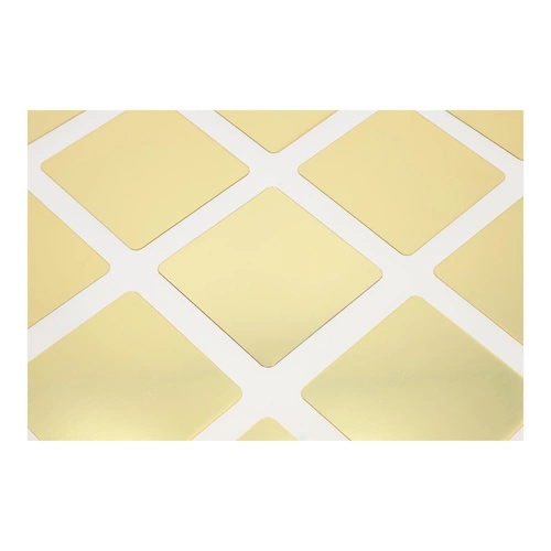 Intesi Čtvercové zlaté zrcadlové akrylové nástěnné dekorace do obýváku 12 ks