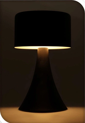 LED noční lampička Tirset Intesi černá kovová bezdrátová do ložnice a obýváku