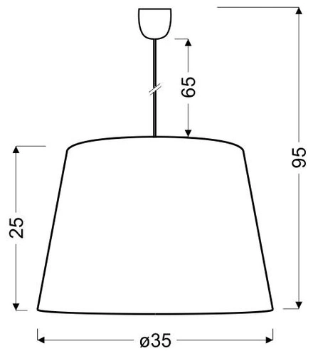 Stropní lampa Sweet růžová z textilu do dětského pokoje nebo kuchyně 35 cm vintage