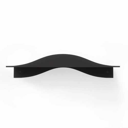 Sada 2 moderních černých kovových nástěnných polic Surf do obýváku Umbra