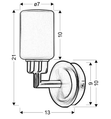 Nástěnné svítidlo Mirror CANDELLUX sklo-kov nikl do obývacího pokoje a ložnice 21 cm