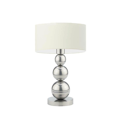 Stolní lampa Honolulu stínidlo ecru stojan stříbrný