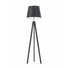 Stojací lampa do obýváku ARUBA černá s dřevěným stínidlem tripod glamour Lysne 149 cm
