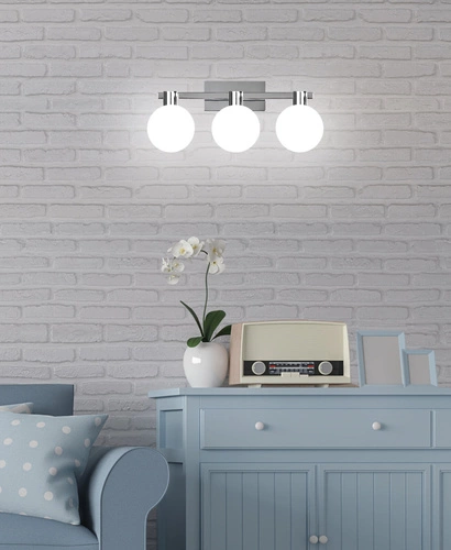 Nástěnné svítidlo Maldus moderní chrom bílá 3xG9 skleněné do obýváku a ložnice CANDELLUX