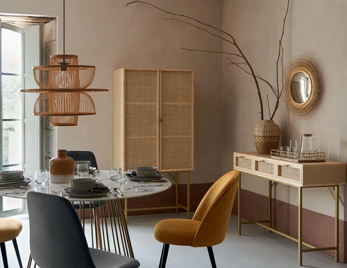 Kulaté zrcadlo do předsíně Soleil Atmosphera zlaté glamour na stěnu 58 cm