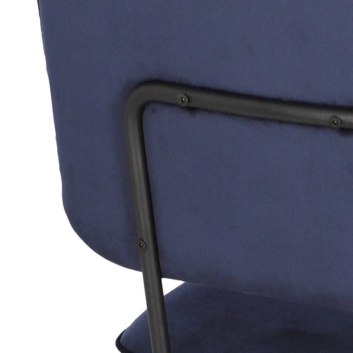 Čalouněná židle Adele Intesi sametová modrá na lyžinách moderní do jídelny