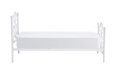 Postel Tala 90 cm kovová bílá