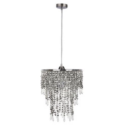 Moderní závěsné svítidlo Rina chromové, nastavitelné, do obýváku, kuchyně nebo nad stůl, 22,5 cm