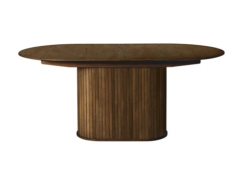 Rozkládací oválný jídelní stůl Lano dub kouřový 230 cm moderní