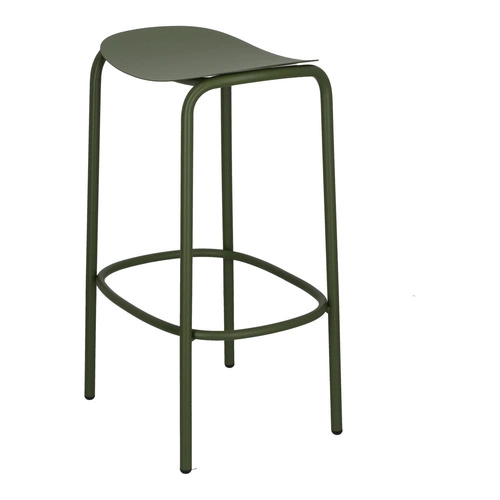 Kovová barová stolička Trick 65 cm zelená moderní do kuchyně a k ostrůvku bez opěrky SCAB Design