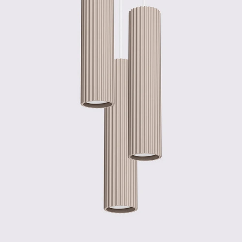 Stropní svítidlo KARBON 3P béžové moderní tříramenné do obýváku a kuchyně