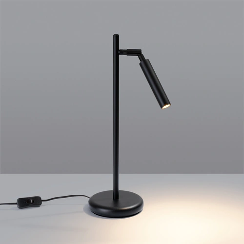 Moderní černá stolní lampa Pastelo s nastavitelným stínidlem do kanceláře nebo ložnice 43 cm