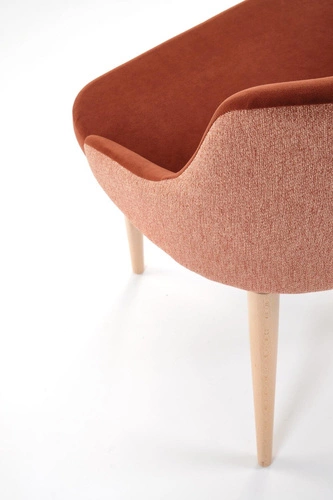 Jídelní židle Jurneya Intesi čalouněná otočná s područkami skořicová dřevěná