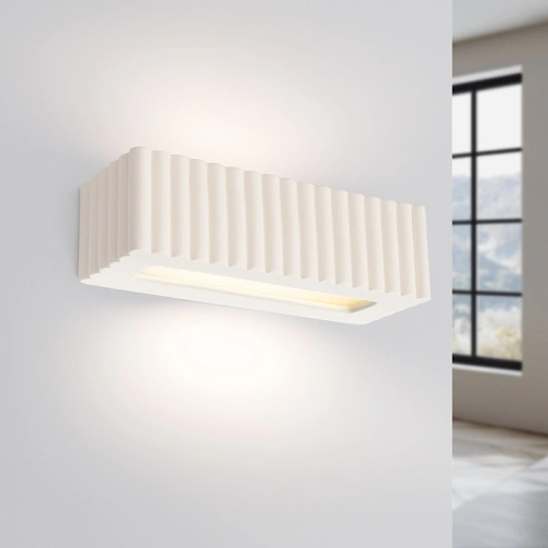 Nástěnné svítidlo RIGATA bílé moderní keramické do obývacího pokoje a ložnice