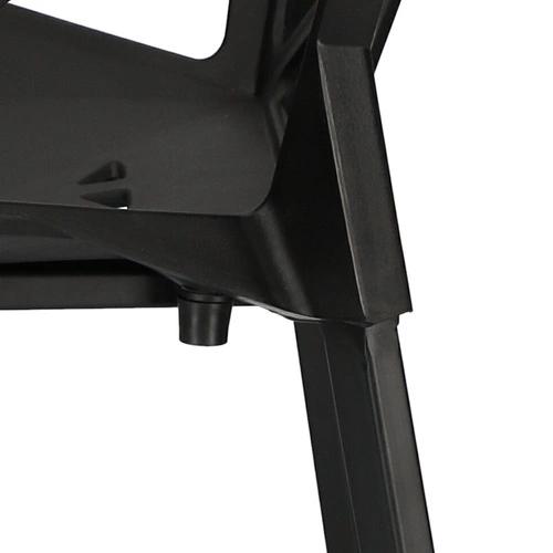 Moderní černá jídelní židle Gap PP inspirovaná One Chair Simplet, stohovatelná, vzdušná