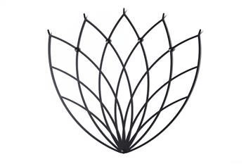 Moderní nástěnný věšák do předsíně Lotos M Black POLYHEDRA černý kovový