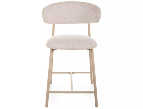 Barová židle Pasco Slim čalouněná béžová s opěrkou do kuchyně Intesi