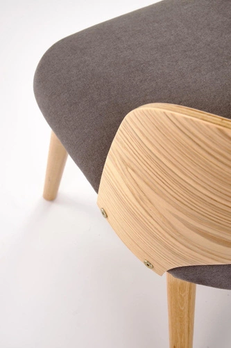 Jídelní dřevěná židle Vacry Intesi čalouněná šedá dub skandinávský