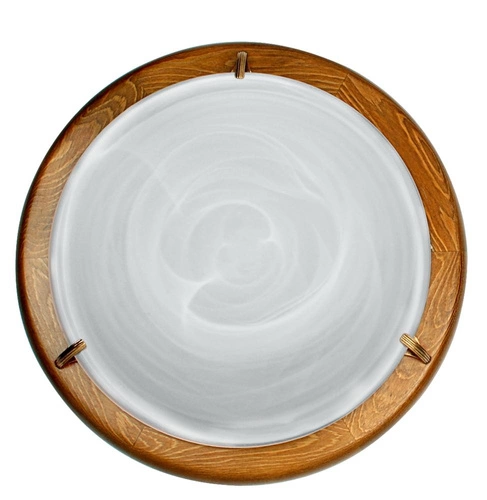 Stropní svítidlo Duna 40 cm kulaté moderní dub bílý do obýváku, kuchyně, ložnice