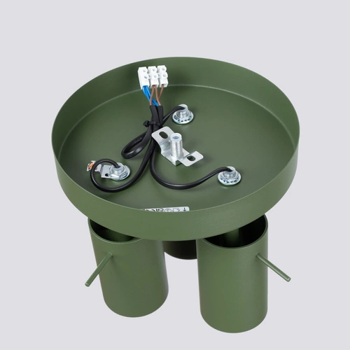 Stropní svítidlo RING 3P moderní olivově zelené ocelové do obýváku a ložnice