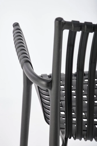 Zahradní židle Nathan černá Intesi z plastu, moderní, snadno čistitelná, stohovatelná