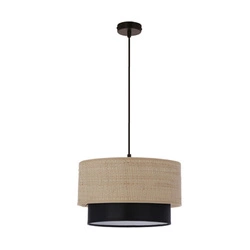 Ritana 25 černá závěsná lampa 1x60 E27 stínidlo béžová+černá
