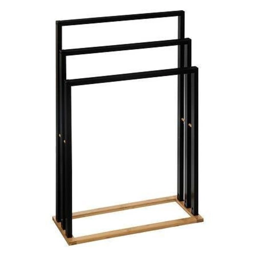 Moderní bambusový stojan na ručníky černý boho 3 ramena 5five simply smart