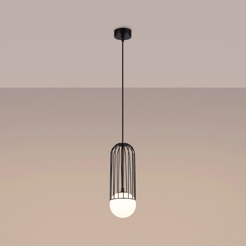 Moderní závěsné svítidlo BRINA 1 černé do obýváku a jídelny kovové 115 cm