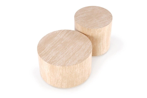 Konferenční stolek Travertino kulatý malý 45 cm moderní do obýváku v barvě travertinu Intesi