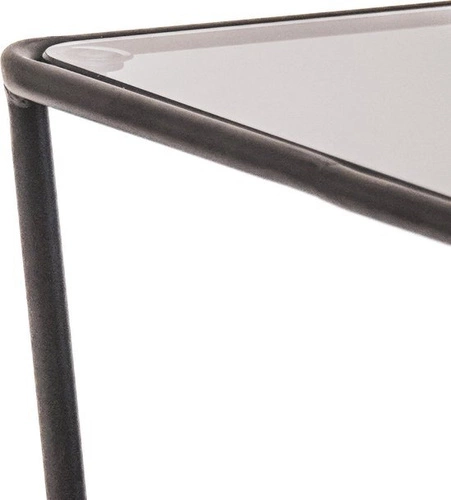 Moderní černý obdélníkový skleněný konferenční stolek HV decor do obýváku 60,5 cm