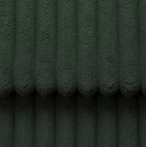 Rozkládací pohovka na spaní Loppie zelená manšestrová do obýváku moderní dvoumístná