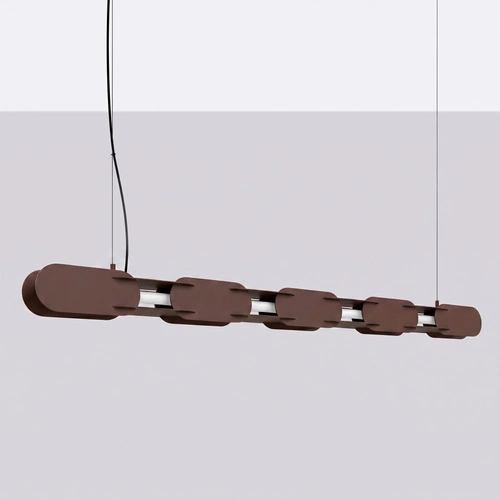 Závěsné LED svítidlo CHAIN 158 hnědé moderní nad ostrůvek