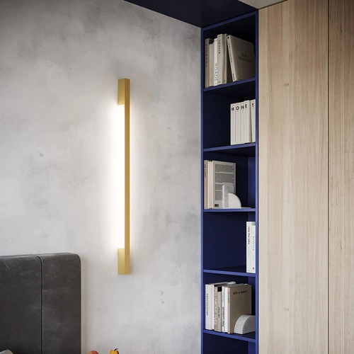 Nástěnné LED svítidlo zlaté SAPPO M moderní do obýváku a ložnice 120 cm Thoro