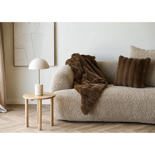 Galena hnědá umělá kožešina – deka na pohovku 130x180 cm do obýváku