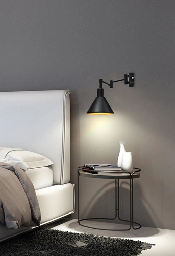 pr.Kodaňská nástěnná lampa 1x40W E14 černá odek zlatá