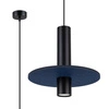 Závěsné svítidlo PELTA 1 moderní modrá černá do obýváku a jídelny 30 cm