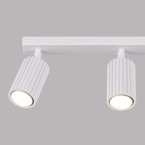 Stropní svítidlo bílé KARBON 3L SOLLUX LIGHTING do obýváku minimalistické hliníkové nastavitelné