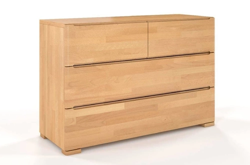 Komoda se zásuvkami Sparta 120 cm buková dřevěná skandinávská do obýváku SKANDICA