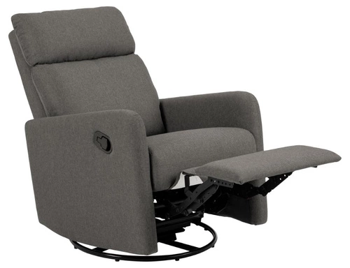 Rozkládací křeslo do obýváku Mikkeli šedé moderní s funkcí spaní a nastavitelným úhlem