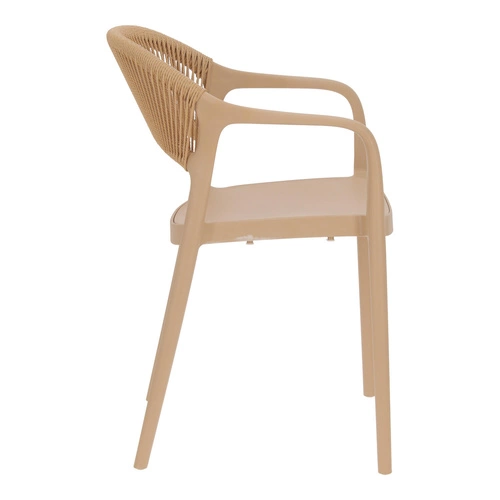 Zahradní židle Osma béžová Intesi z polypropylenu boho stohovatelná snadné čištění
