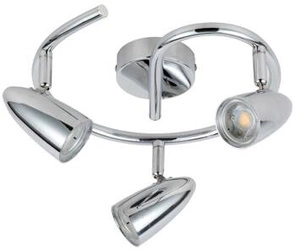 Spirálová stropní lampa Liberty 3x4W LED chrom