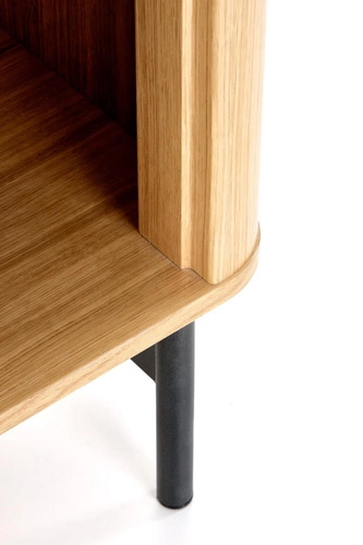 Knihovna do obýváku Zefir loft dub černý široká moderní Intesi 117 cm