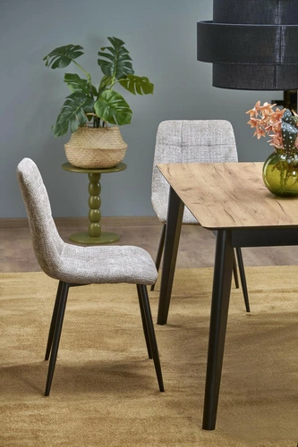 Rozkládací jídelní stůl Ambyl dub wotan černý moderní 140–180 cm Intesi